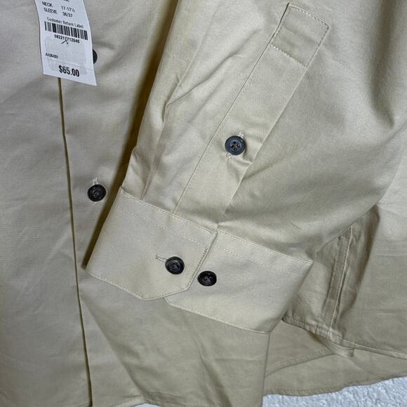 Alfani Men's Slim-Fit Temp Regulating Dress Shirt, Brown Rice 17-17.5 36-37 $65 - Picture 9 of 10